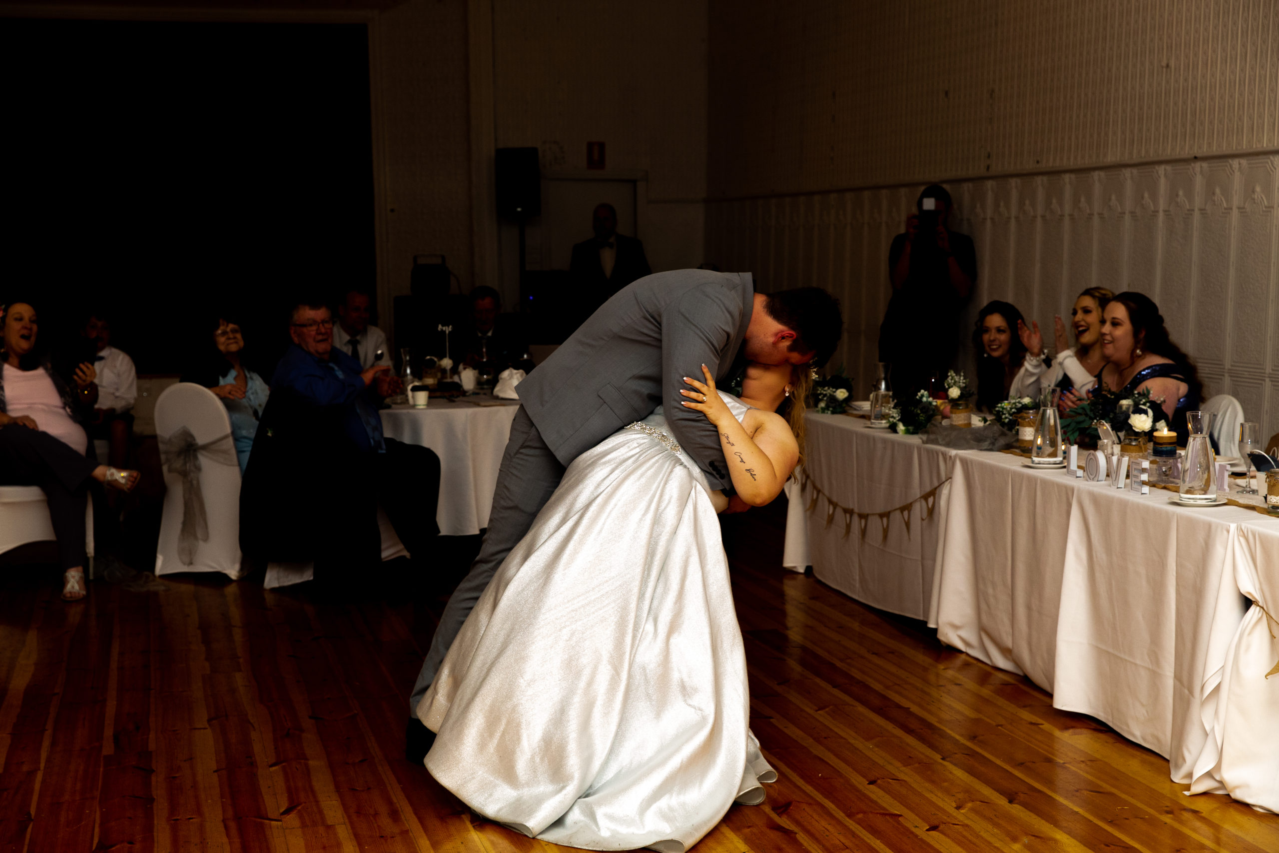 The couple's first dance at Mantra Hotels in Lorne